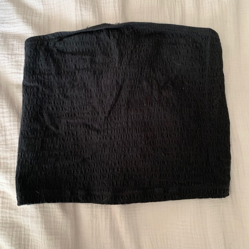 American Eagle Black Smocked Tube Top